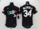 MLB Los Angeles Dodgers #34 Valenzuela Black Flex Base Elite Jersey