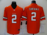 Men's Denver Broncos #2 Patrick Surtain II 2021 NFL Draft Orange Color Rush Limited Jersey