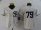 Women MLB Chicago White Sox #79 Jose Abreu 2021 Cream/Navy Field Of Dreams Jersey