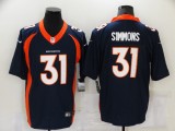 Men's Denver Broncos #31 Simmons Blue Vapor Untouchable Limited Jersey