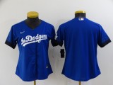 Women MLB Los Angeles Dodgers Blank 2021 Royal City Connect Jersey