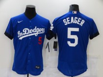 MLB Los Angeles Dodgers #5 Seager 2021 Royal City Connect Flex Base Elite Jersey