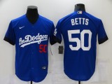 MLB Los Angeles Dodgers #50 Mookie Betts 2021 Royal City Connect Jersey