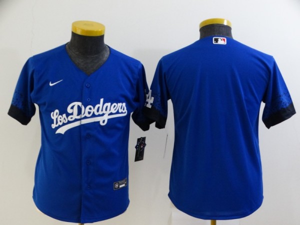 Youth MLB Los Angeles Dodgers Blank 2021 Royal City Connect Jersey