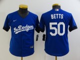 Youth MLB Los Angeles Dodgers #50 Mookie Betts 2021 Royal City Connect Jersey