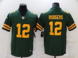 Men's Green Bay Packers #12 Rodgers 2021 Green Vapor Untouchable Limited Jersey