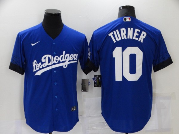 MLB Los Angeles Dodgers #10 Turner 2021 Royal City Connect Jersey