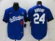 MLB Los Angeles Dodgers Front #8 Back #24 Kobe Bryant 2021 Royal City Connect Jersey