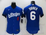 MLB Los Angeles Dodgers #6 Trea Turner 2021 Royal City Connect Flex Base Elite Jersey