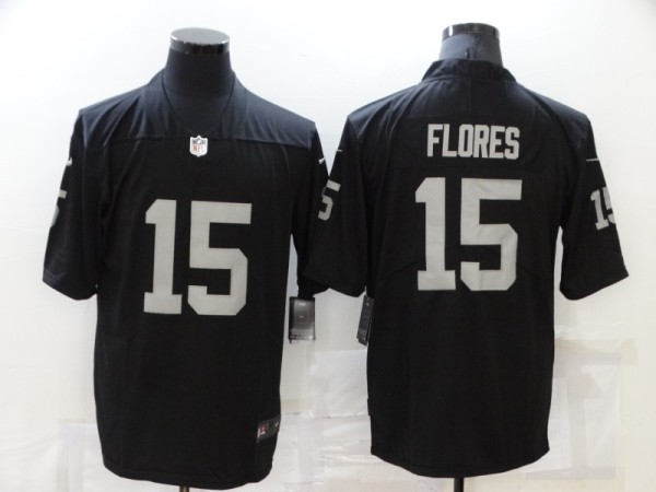 Men's Las Vegas Raiders #15 Flores Black Vapor Limited Jersey