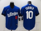 MLB Los Angeles Dodgers #10 Turner 2021 Royal City Connect Jersey