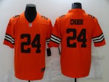 Men's Cleveland Browns #24 Nick Chubb Orange Inverted Legend Limited Jersey