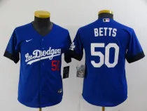 Youth MLB Los Angeles Dodgers #50 Mookie Betts 2021 Royal City Connect Jersey