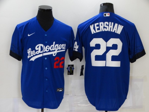 MLB Los Angeles Dodgers #22 Kershaw 2021 Royal City Connect Jersey