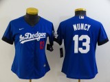 Women MLB Los Angeles Dodgers #13 Max Muncy 2021 Royal City Connect Jersey