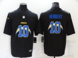Men's Los Angeles Chargers ##10 Justin Herbert Black Shadow Vapor Untouchable Limited Jersey