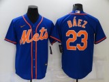 MLB New York Mets #23 Baez Blue Game Nike Jersey