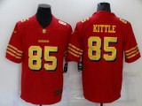 Men's San Francisco 49ers #85 George Kittle Red/Gold Vapor Untouchable Limited Jersey