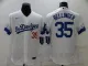 MLB Los Angeles Dodgers #35 Cody Bellinger 2021 White City Connect Flex Base Elite Jersey