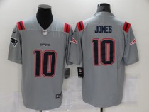 Men's New England Patriots #10 Mac Jones Grey Inverted Legend Limited Jersey