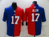 Men's Buffalo Bills #17 Josh Allen Blue/Red Split 2020 Vapor Untouchable Limited Jersey