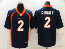 Men's Denver Broncos #2 Patrick Surtain II 2021 NFL Draft Blue Vapor Untouchable Limited Jersey