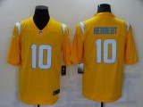 Men's Los Angeles Chargers ##10 Justin Herbert Gold Inverted Legend Limited Jersey