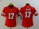 Women NFL Buffalo Bills #17 Allen Vapor Limited Red Jersey