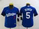 Youth Los Angeles Dodgers #5 Corey Seager 2021 Royal City Connect Jersey
