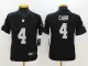 Youth NFL Oakland raiders #4 Carr Black Vapor Untouchable Limited Jersey