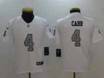 Youth NFL Oakland Raiders #4 Carr White Color Rush Limited Jersey