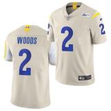 Men's Los Angeles Rams #2 Robert Woods Bone Vapor Untouchable Limited Jersey