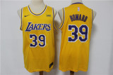 NBA Los Angeles Lakers #39 Dwight Howard Yellow Jersey