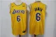 NBA  Los Angeles Lakers #6 LeBron James Yellow Jersey