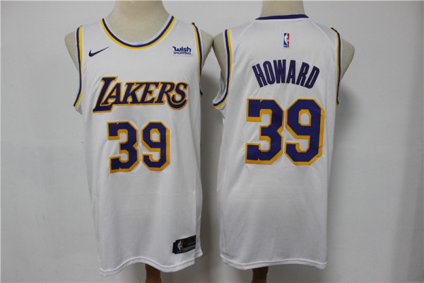 NBA Los Angeles Lakers #39 Dwight Howard  White Jersey