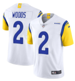 Men's Los Angeles Rams #2 Robert Woods 2021 White Vapor Untouchable Limited Jersey