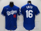MLB Los Angeles Dodgers #16 Smith Blue Flex Base Elite Jersey