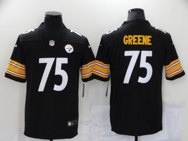 Men's Pittsburgh Steelers #75 Greene Black Vapor Untouchable Limited Jersey