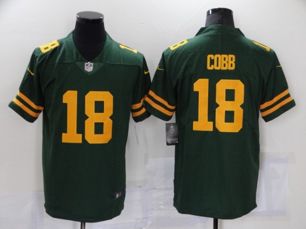 Men's Green Bay Packers #18 Cobb 2021 Green Vapor Untouchable Limited Jersey