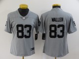 Women Raiders #83 Waller Grey Inverted Legend Limited Jersey