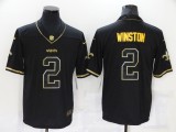 Men's New Orleans Saints #2 Winston Black 2019 Golden Edition Limited Jersey