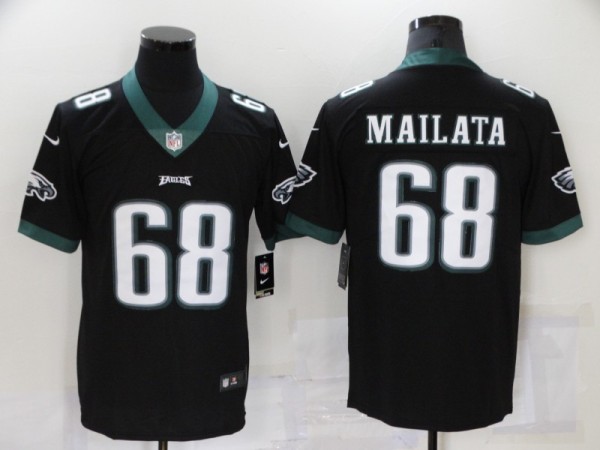 Men's Philadelphia Eagles #68 Mallata Black Vapor Untouchable Limited Jersey