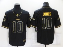 Men's New England Patriots #10 Mac Jones Black/Gold Salute To Service Limited Jersey