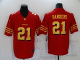 Men's San Francisco 49ers #21 Sanders Red/Gold Vapor Untouchable Limited Jersey