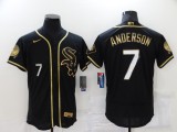 MLB Chicago White Sox #7 Tim Anderson 2021 Black Golden Championship Jersey