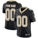 Men's New Orleans Saints Black Vapor Untouchable Limited Customized Jersey