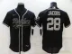 Men's Las Vegas Raiders #28 Josh Jacobs Black Flex Base Elite Jersey