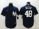 MLB New York Yankees #48 Anthony Rizzo Blue Throwback Nike Game Jersey