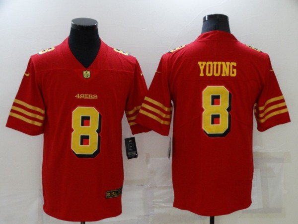 Men's San Francisco 49ers #8 Young Red/Gold Vapor Untouchable Limited Jersey