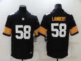 Copy Men's Pittsburgh Steelers #58 Lambert Black Vapor Untouchable Limited Jersey